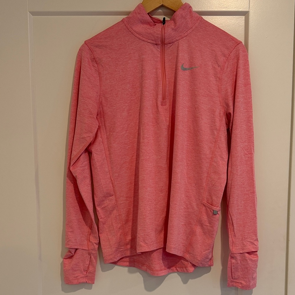 Nike Pink Dri-Fit Element Long Sleeve Half-Zip Top - M